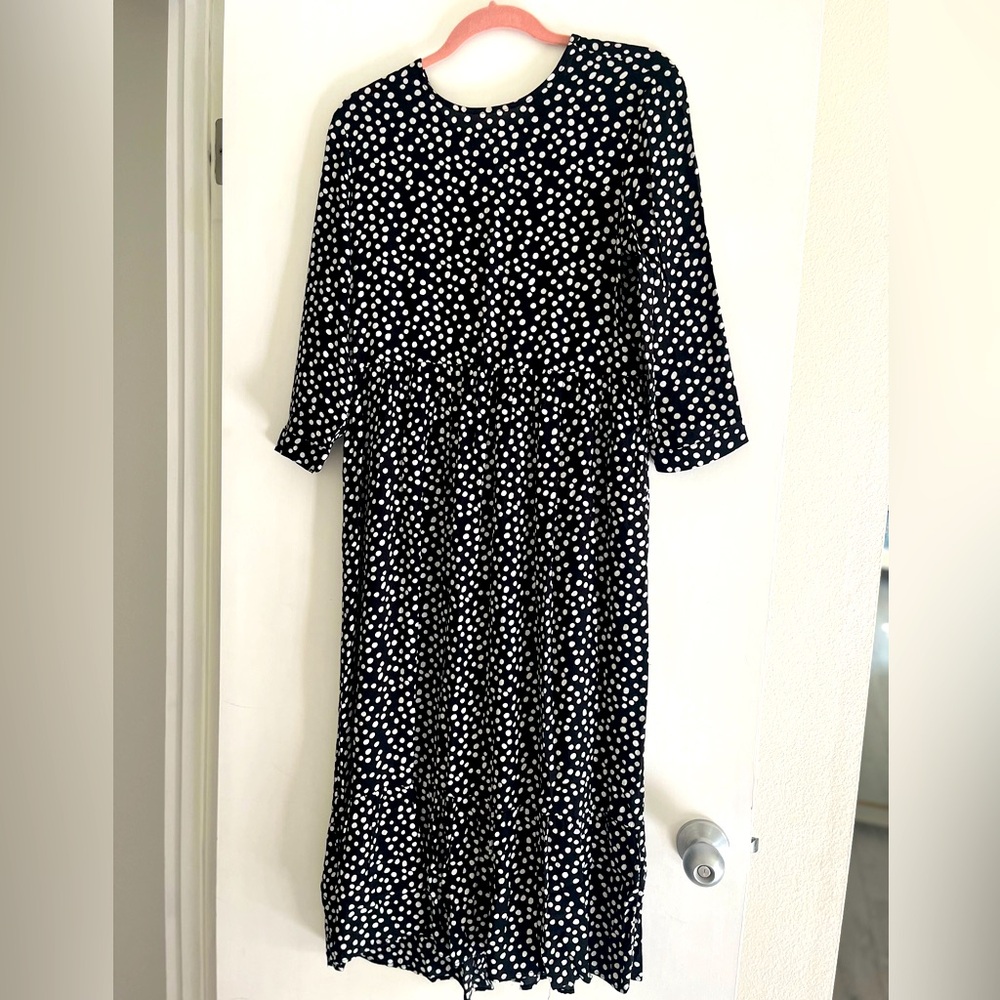 Zara dress, black with white polka dots, size XS